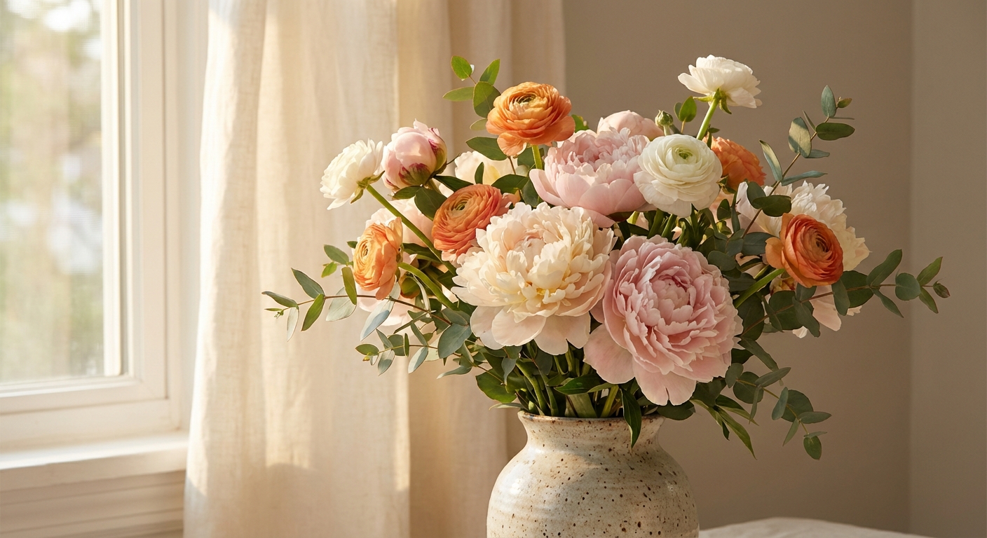 Lush floral arrangement by Flowers On Top