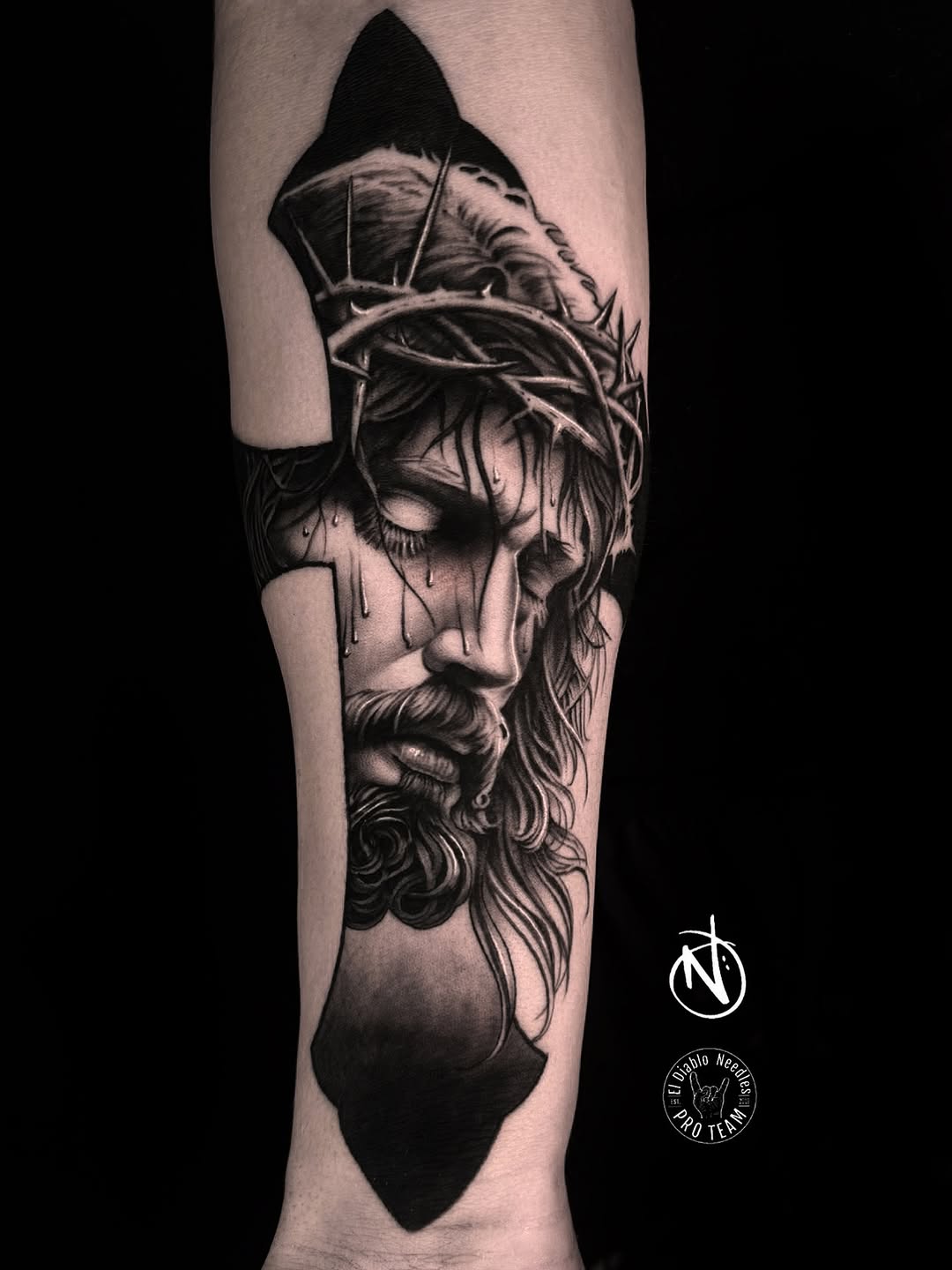 Detailed black and grey realism piece